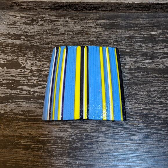 Glass Art Multicolor Key Dish or Spoon Rest - Picture 2 of 2